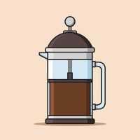 coffee-brewing-method-with-french-press-vector